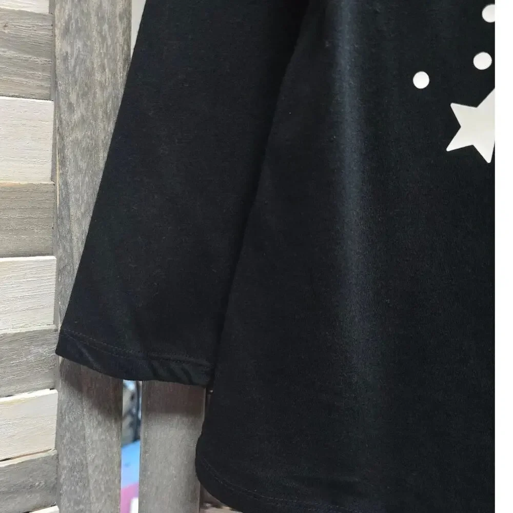 Girls Glow in the Dark Moon & Stars Halloween Outfit Shirt & Leggings Set | 2T